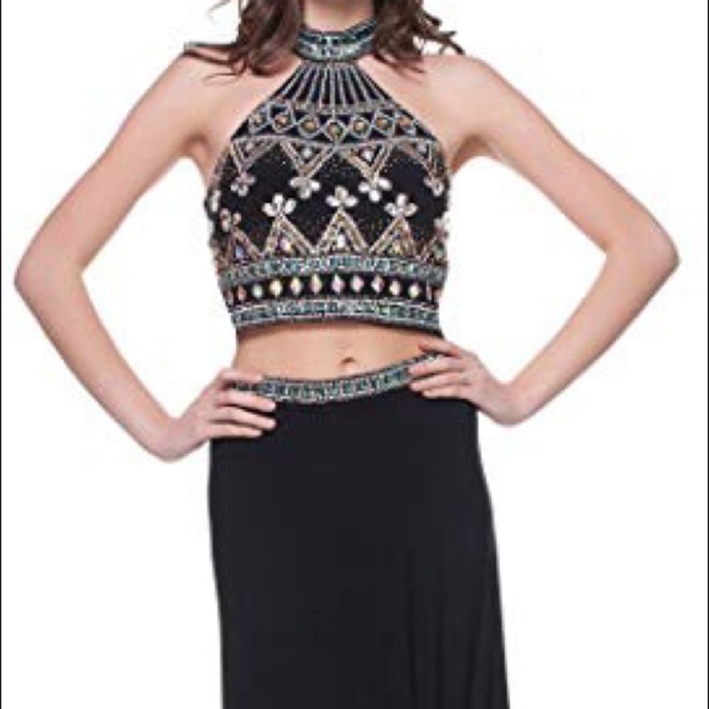 Two piece prom dress